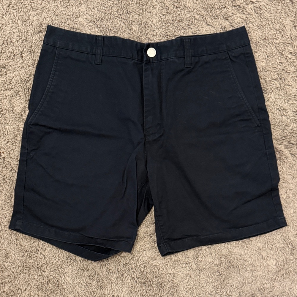 Bonobos Men's navy Flat Front Shorts - 7 inch inseam